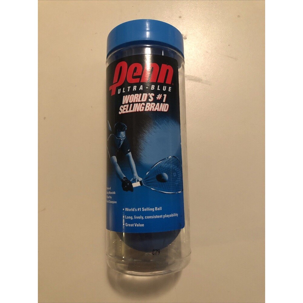 Penn Ultra Blue Racquetballs, 3 Ball Can Pre-Owned #1 Selling Ball